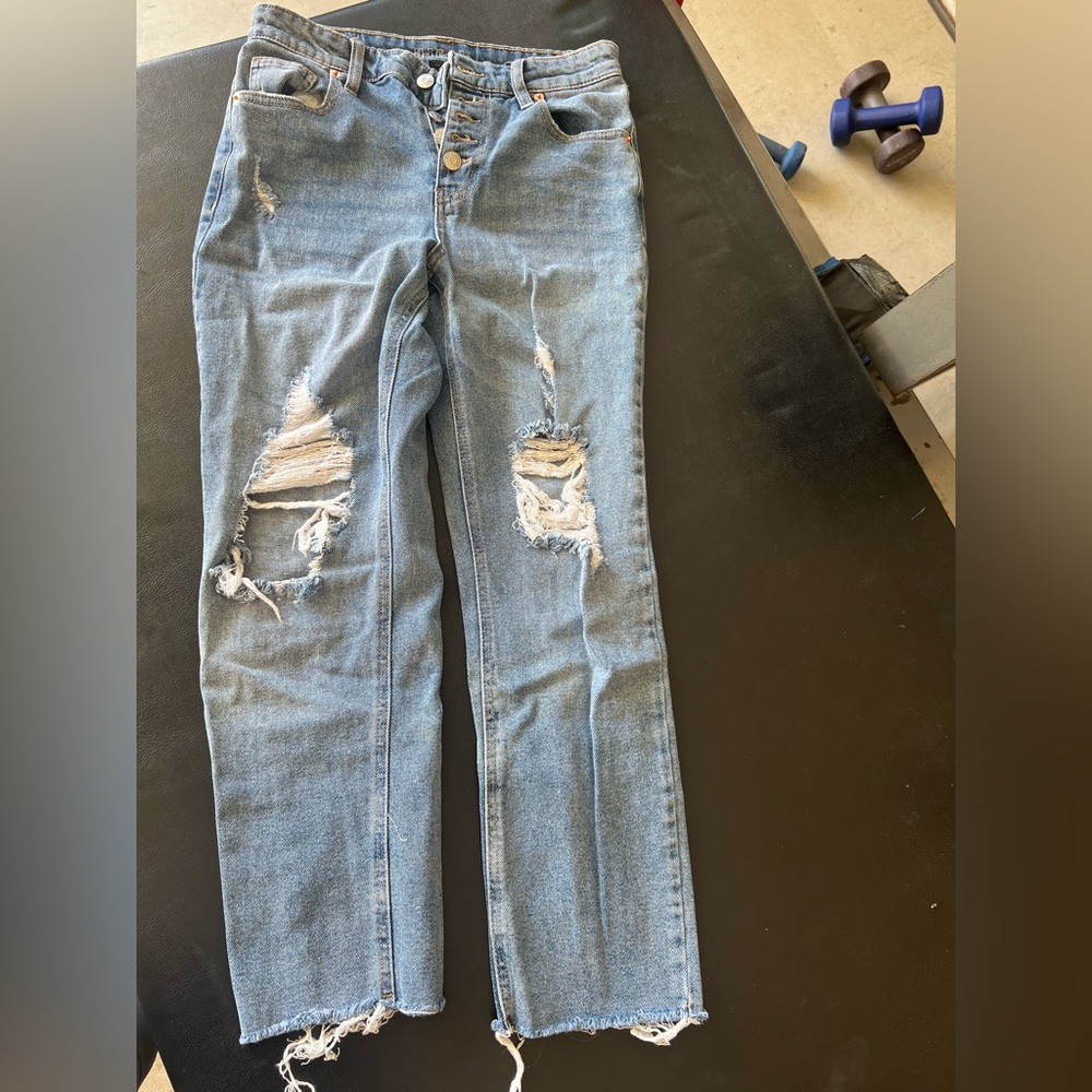 Distressed jeans